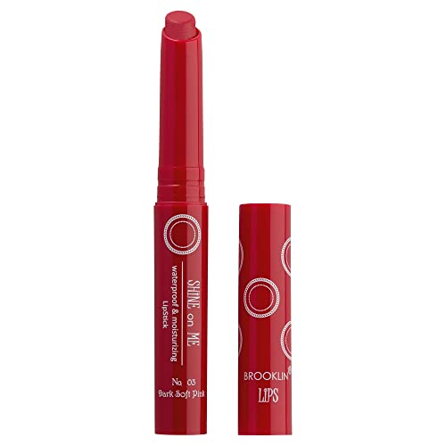 립스틱 Brooklin Shine On Me 다크 소프트 Pink 03 Longlasting Waterproof