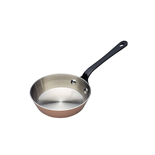 Kitchen Craft Mini Bratpfanne Master Class Artesa 12cm, Edelstahl, Silber/Kupfer, 12 cm