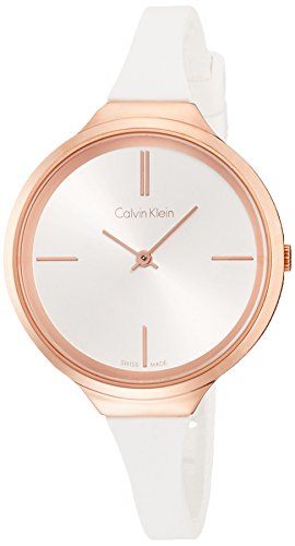 Calvin Klein K4U236K6 Ladies Lively White Silicone Strap Watch