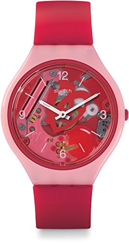 Swatch 여성 Digital Quartz Watch Silicone Strap SVOP100