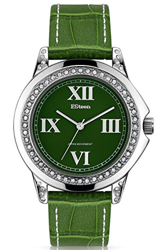 F.Steen 여성 Blossom FS2A1 Japan Quartz 실버 케이스 패션 Analog Watch Genuine 가죽 Band