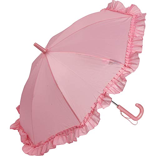 Galleria 어린이 러플 Umbrella - Pink Ruffle-Pink