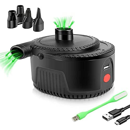Berocia Extra Long 6.56ft Air Mattress Pump Car Adapter Plug in Electric Air Pump for Inflatables Balloons Air Bed Pool Toy Raft Boat AC Pump Quick-Fill Inflator Deflator Pumps for Outdoor Camping