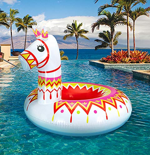 Llama Pool Floats for Kids Adults - Inflatable Alpaca Pinata Swimming Ring Fiesta Mexican Water Toys Supplies