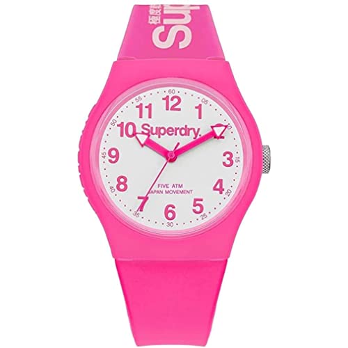 Superdry Urban Quartz Plastic Silicone Dress Watch ColorPink Model SYG164PW