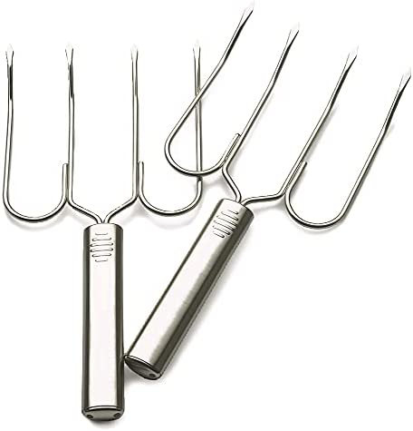 RSVP International Endurance LFT-2 스테인레스 스틸 Turkey & Roast Lifters 세트 2 Transfer Ham Easily Long Handles Strong Grip Dishwasher Safe Great Thanksgiving