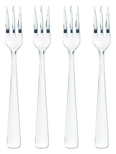 HIC Oyster Seafood Cocktail Appetizer Fork 세트 스테인레스 스틸 5.5-Inches 4-Piece
