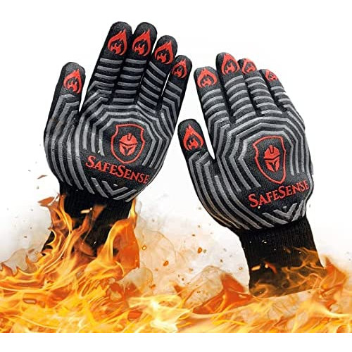 Charmyth 히트 Resistant Gloves Kitchen Oven 매트 Men & 여성 BBQ Silicone Cooking Grilling 1 Pair