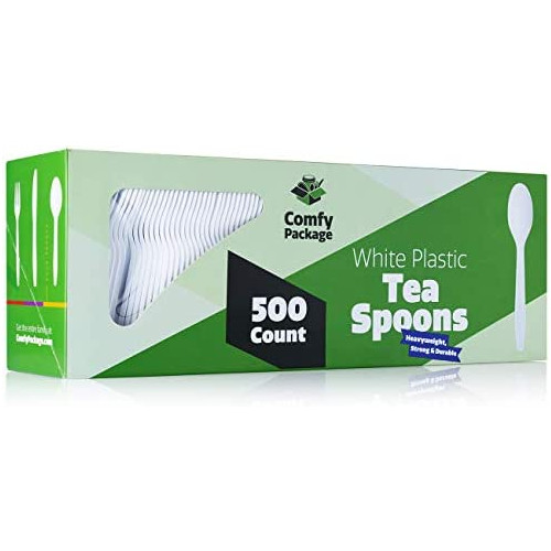 [500 Pack] Extra Heavyweight Disposable White Plastic Forks