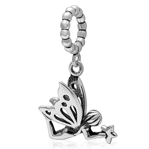 Wish Angel Charm 925 Sterling 실버 Butterfly Fairy Holding Star Hope Bracelet