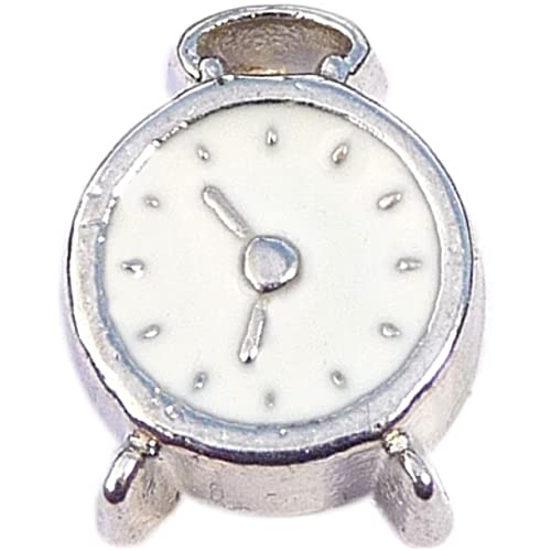 Vintage 시계 White Face Floating Locket Charm