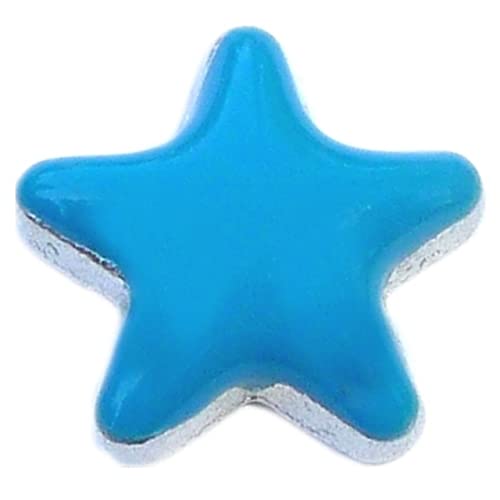 Blue Star Floating Locket Charm
