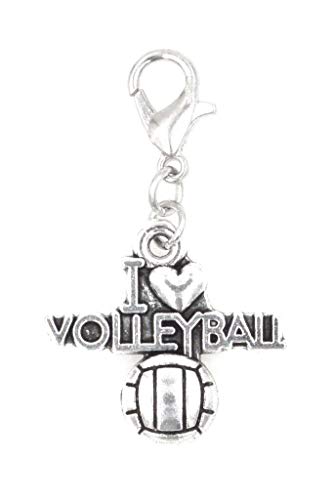 It All About.You I Love Volleyball 클립 on Charm Perfect Necklaces Bracelets 101Af