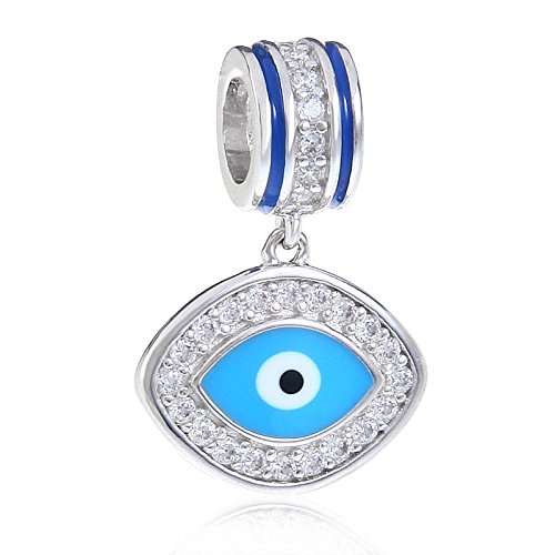 Blue Eye Dangle Charm Beads fit 패션 Charms Bracelets