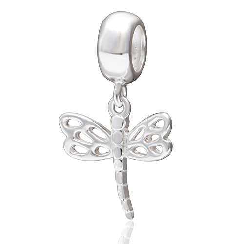 Dragonfly Charm 925 Sterling 실버 Beads fit on Pandora 여성 Charms Bracelets …