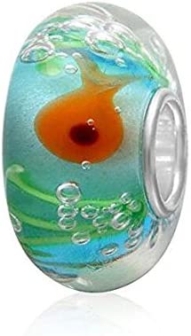Lampwork Murano Glass Beads - Authentic 925 Sterling 실버 Core Fit European Style