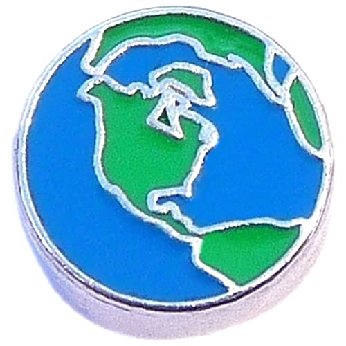 World Floating Locket Charm
