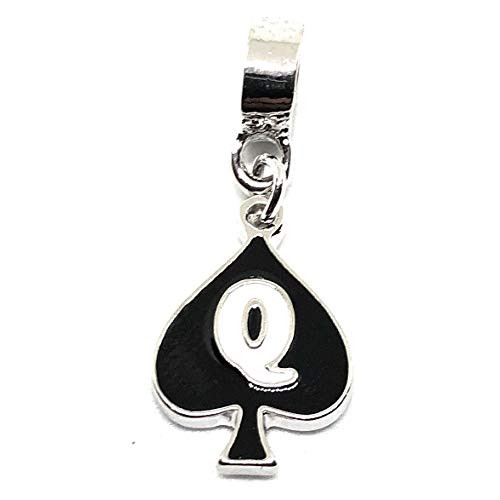 Silver Queen Spades Charm Anklets Necklace Bracelet etc. Hotwife BBC Cuckold