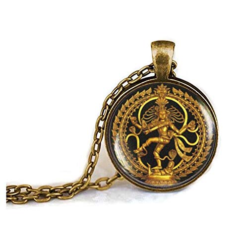 Dancing Shiva necklace Nataraja Statue pendant cosmic dancer Buddhist Spiritual Jewelry