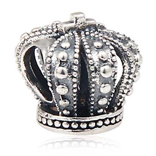 Royal Crown Charm 925 Sterling Silver Love Charm Lucky Charm for Bracelet