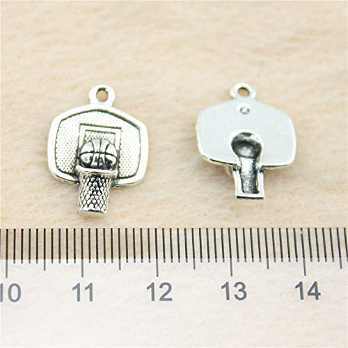 NEWME 40Pcs Basketball Charms Pendant for DIY Jewelry Wholesale Crafting Bracelet and Necklace Making