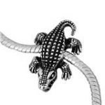 Alligator Charm Bead. Compatible With Most Pandora Style Charm Bracelets.