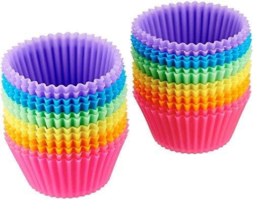 AmazonBasics Reusable Silicone Baking Cups,팩 12