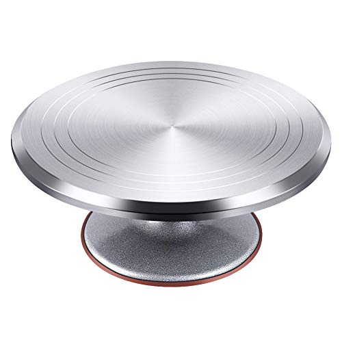 Kootek Aluminium Alloy Revolving Cake Stand 12 Inch Rotating Turntable Cupcake Decorating Supplies