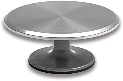 12" Revolving Cake Decorating Turntable Stand - 프로페셔널 알루미늄 & Non-Slip Trademark Innovations