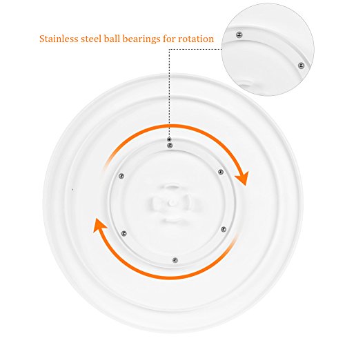 Kootek 11 Inch Rotating Cake Turntable 12.7 Angled Icing Spatula Smoother Revolving Stand White Banking Decorating Supplies