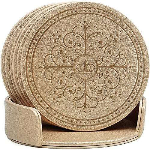 CoastersHappydavid Coasters Drinks 세트 6 Holder Wine Beer Coffee Glass Tea Protect Home Office Bars Furniture