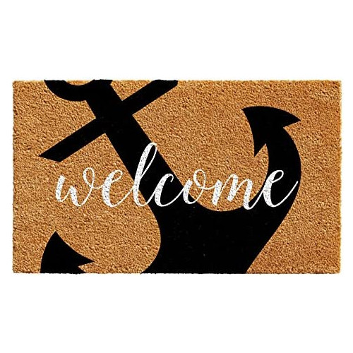 Calloway Mills 103122436 Anchor Welcome Doormat 24" x 36" Natural/Black