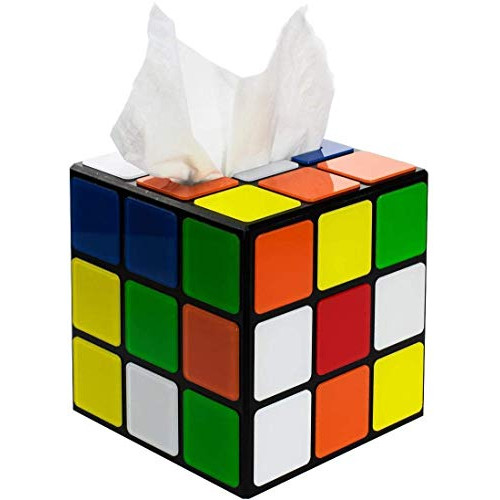 getDigital Magic Cube Tissue Box 커버 - Decorative Holder 스퀘어 Boxes Secure 마그네틱 Lock 5.5 x inch