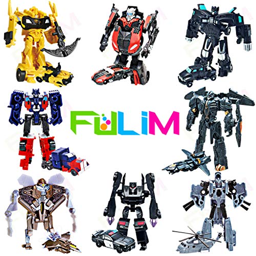 8 Pcs 미니 Car Robot 토이 Small Action Figures 3.5-inch Deformation Hero Bots 생일 Favors 어린이 Age 5 up.
