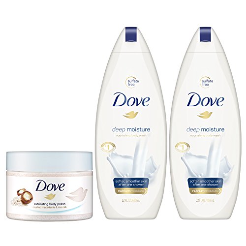 바디워시 Dove Body Wash Polish Exfoliate 딥 Moisture 3 count