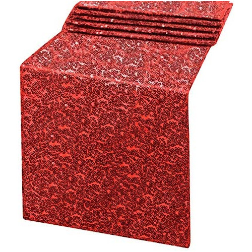 2 Pack 12 x 108 inches Sequin Table Runner for Birthday Wedding Bridal Shower Baby Shower Bachelorette Holiday Celebration Party Decorations Tables Supplies 2 Black