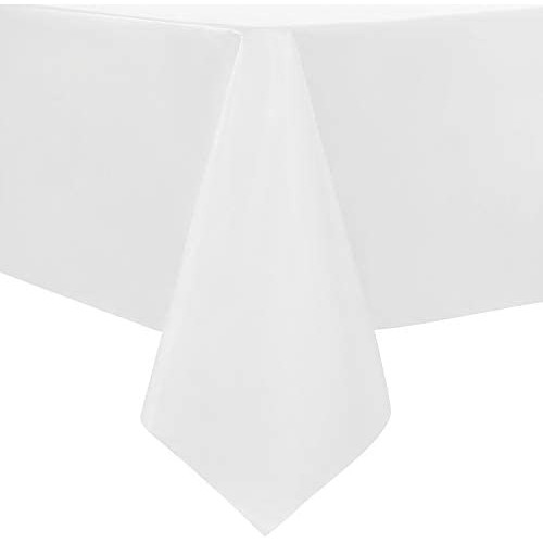 sancua 100% 방수 Rectangle PVC Tablecloth Oil-Proof Spill-Proof Vinyl&nbspTable Cloth Wipe Clean Table 커버 Dining Buffet Parties Camping 54 x 78 inch Coffee