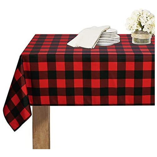 RYB HOME Spillproof Buffet Table Cloth Drape Tabletop Decor Kitchen & Dining Stain Resistant Washable 8 ft Rectangle Indoor Outdoor Ues 60 x 102 inch Grey