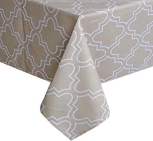 UFRIDAY Grey Tablecloth 52-Inch x Spill Proof Printed Table Cloth 스퀘어 Tables