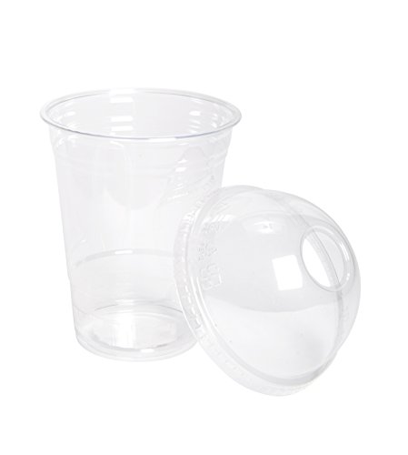 100 세트 16 oz. Plastic 클리어 Cups LIds