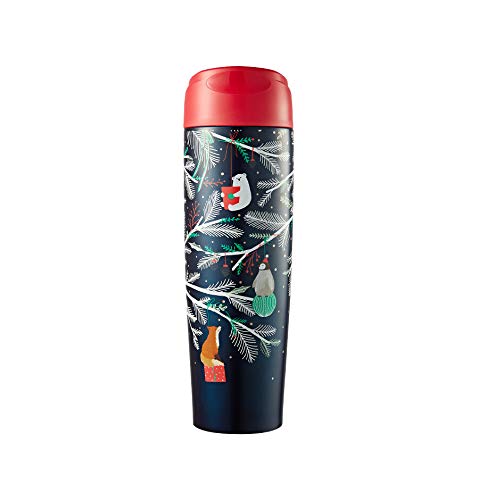 스타벅스 텀블러 SS 스테인레스 홀리데이 네이비 프렌즈 473ml 16oz 해외 한정품 일본 미발매