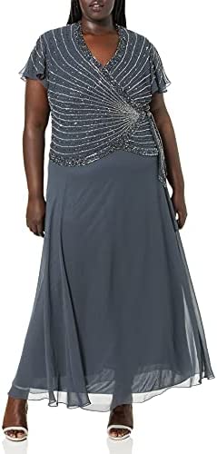 원피스 J Kara 여성 Plus Size Beaded Flutter Sleeve Dress