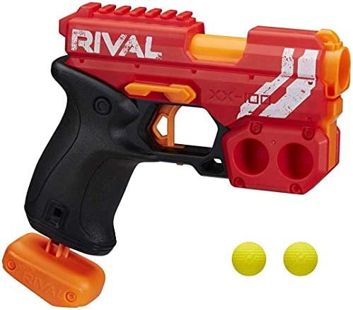 스펀지 장난감총 NERF Rival Knockout XX-100 Blaster -- Round Storage 90 FPS Velocity Breech Load Includes 2 Official Rounds Team Red
