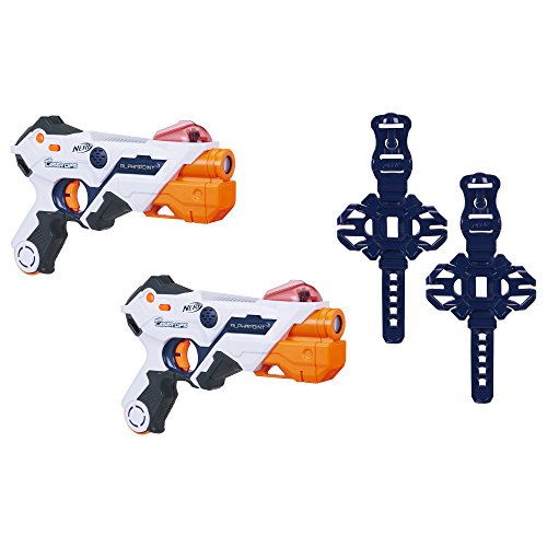 스펀지 장난감총 AlphaPoint Nerf Laser Ops Pro 토이 Blasters - Includes 2 & Armbands Light 사운드 FX Health Ammo Indicators 어린이 Teens Adults