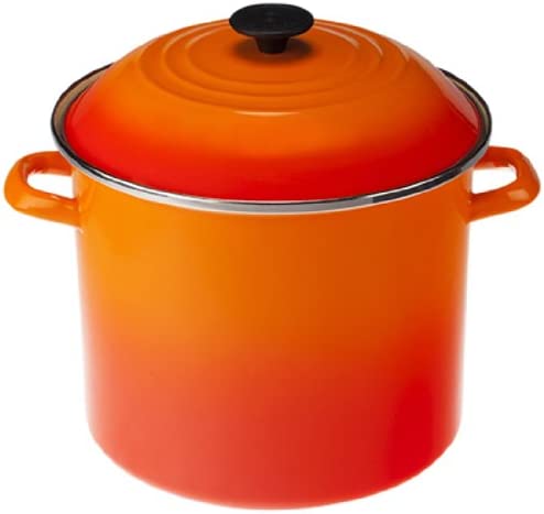 르크루제 Le Creuset Enamel-on-Steel 8-Quart Covered Stockpot Cerise Cherry Red
