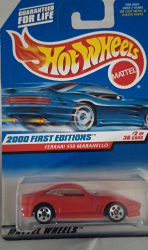 Hot Wheels 2000-062 First Editions RED Ferrari 550 Mar아넬로 164 Scale