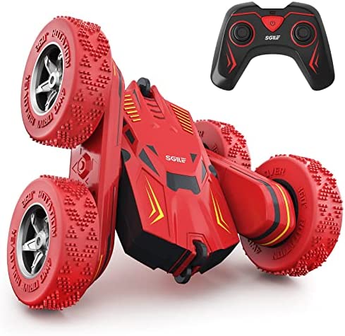 SGILE RC Stunt Car 토이 원격 컨트롤 2 Sided 360 Rotation Boy 어린이 Girl Green