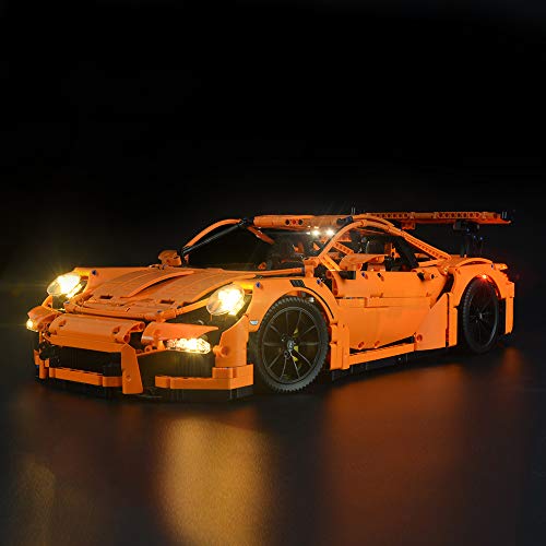 BRIKSMAX Technic Porsche 911 GT3 RS Led Lighting Kit- 호환가능 레고 42056 Building Blocks Model- Not Include Set