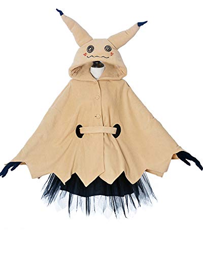 Miccostumes Womens Mimikyu Cosplay Cloak with Skirt Belt Gloves