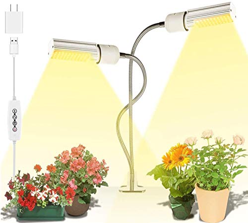 Grow Lights for Indoor Plants Full Spectrum, Elaine 88W Auto ON/Off Plant Grow Light 3/6/12H Timing Sunlike Grow Lamp for Succulents and Seed Starting